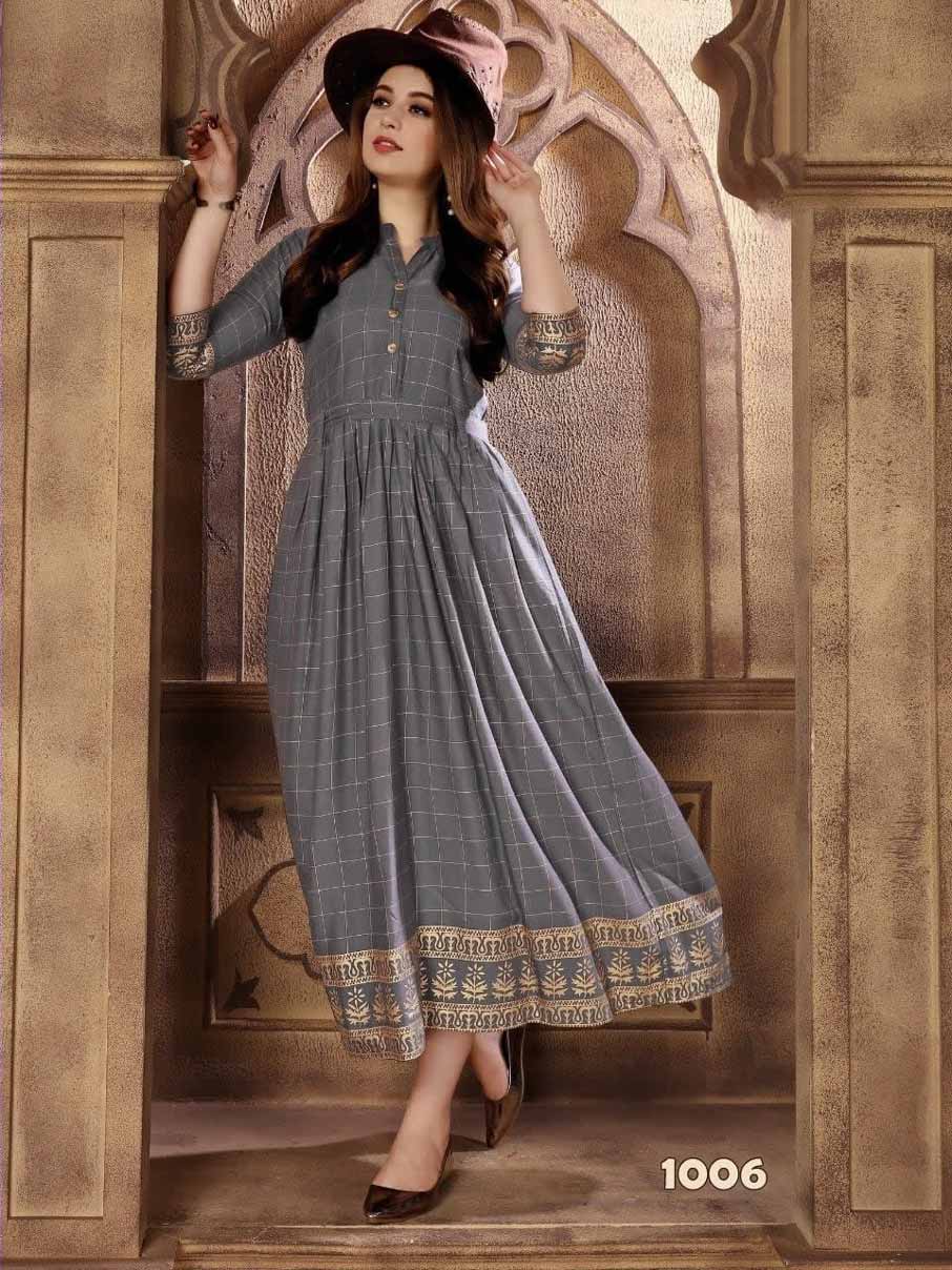 Fabfirki Kitty Party Vol-1 Plain Print Wholesale Kurta Fabfirki Kitty Party Vol-1 Plain Print Wholesale Kurta